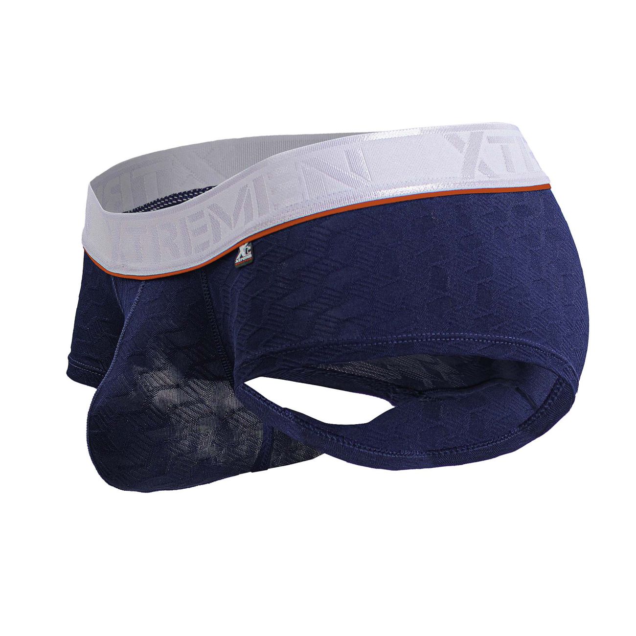 Dark blue Xtremen microfiber trunk by CITYBOYZ★USA, showing the comfortable, fitted waistband and smooth fabric detail.
