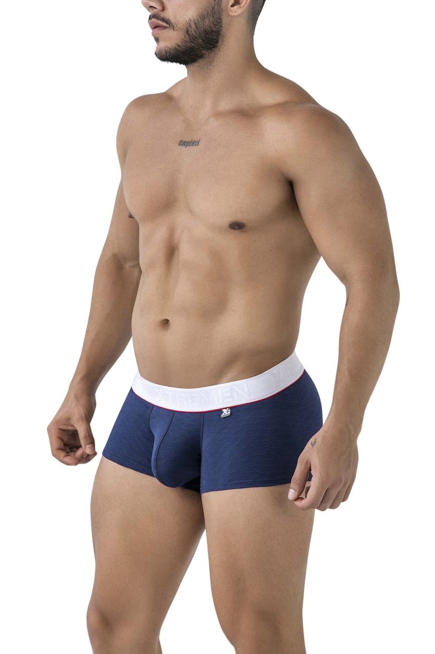 Dark blue Xtremen microfiber trunk by CITYBOYZ USA, showing the snug, comfortable fit and soft fabric of the men's underwear.