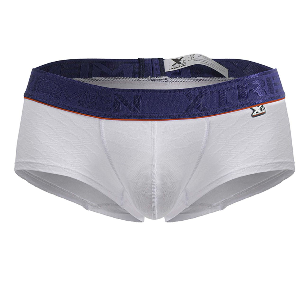 White Xtremen Microfiber Trunk 91243 by CITYBOYZ★USA, showing the snug fit and soft microfiber fabric of the men's underwear.