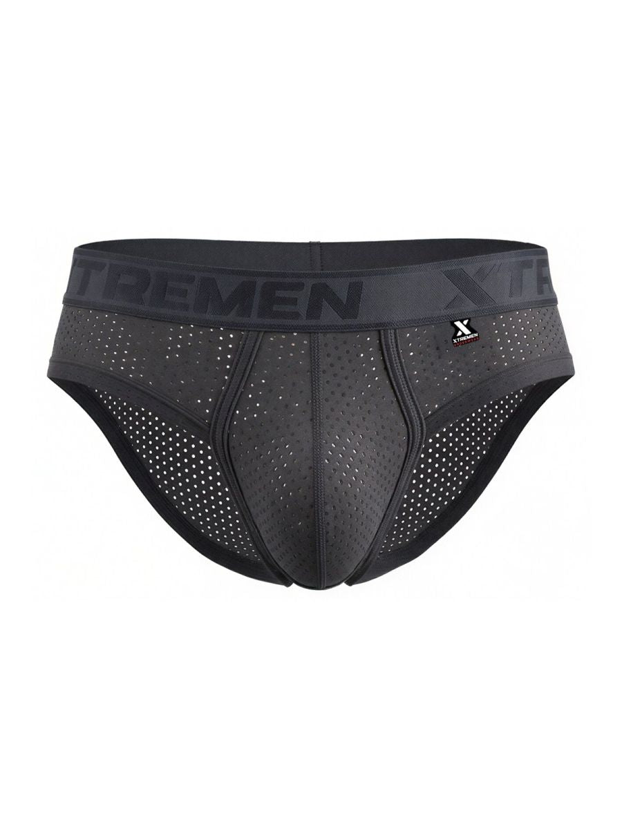 Gray Xtremen microfiber brief by CITYBOYZ★USA, showing a snug fit and smooth fabric design.