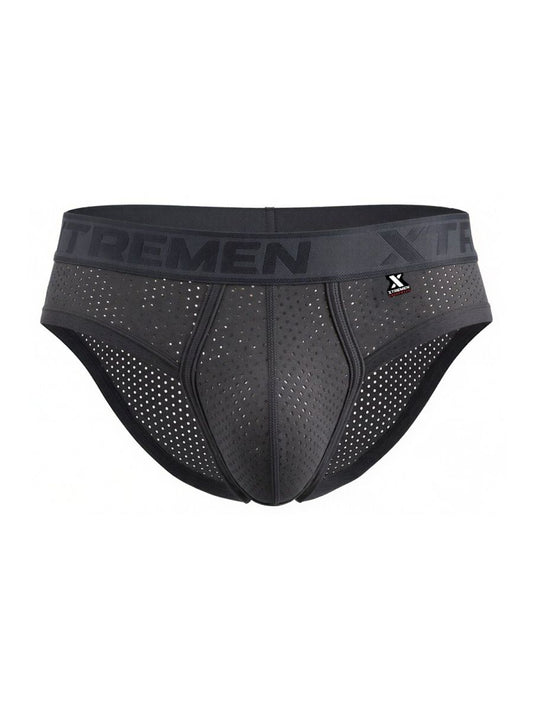 Gray Xtremen microfiber brief by CITYBOYZ★USA, showing a snug fit and smooth fabric design.