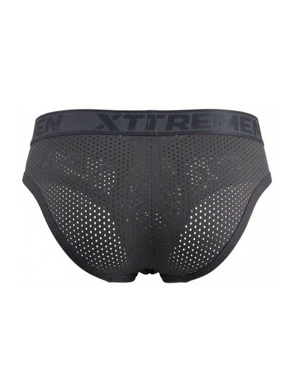 Gray Xtremen Microfiber Brief 91250 by CITYBOYZ USA, featuring smooth microfiber fabric and a comfortable fit.