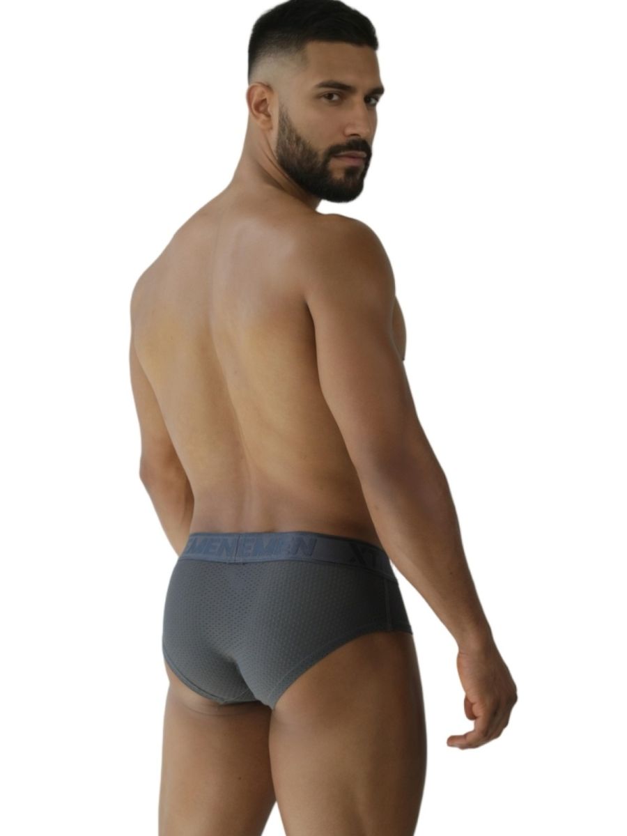 Gray Xtremen microfiber briefs by CITYBOYZ USA featuring a comfortable, snug fit with smooth fabric and minimal design.