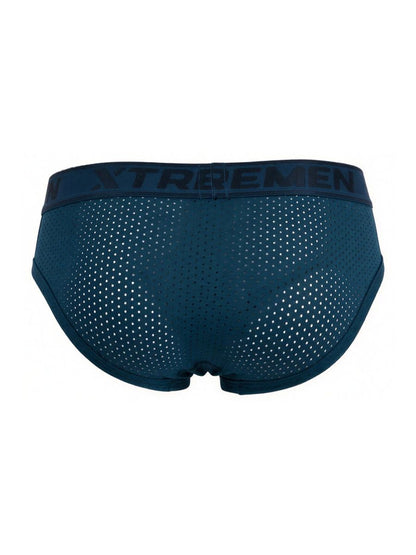 CityBoyz USA Xtremen microfiber brief in petrol color, close-up view of comfortable, fitted men's underwear with waistband detail.