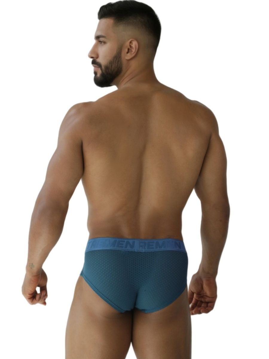 CityBOYZ USA Xtremen Microfiber Brief 91250 in petrol, close-up view of soft microfiber fabric and waistband.