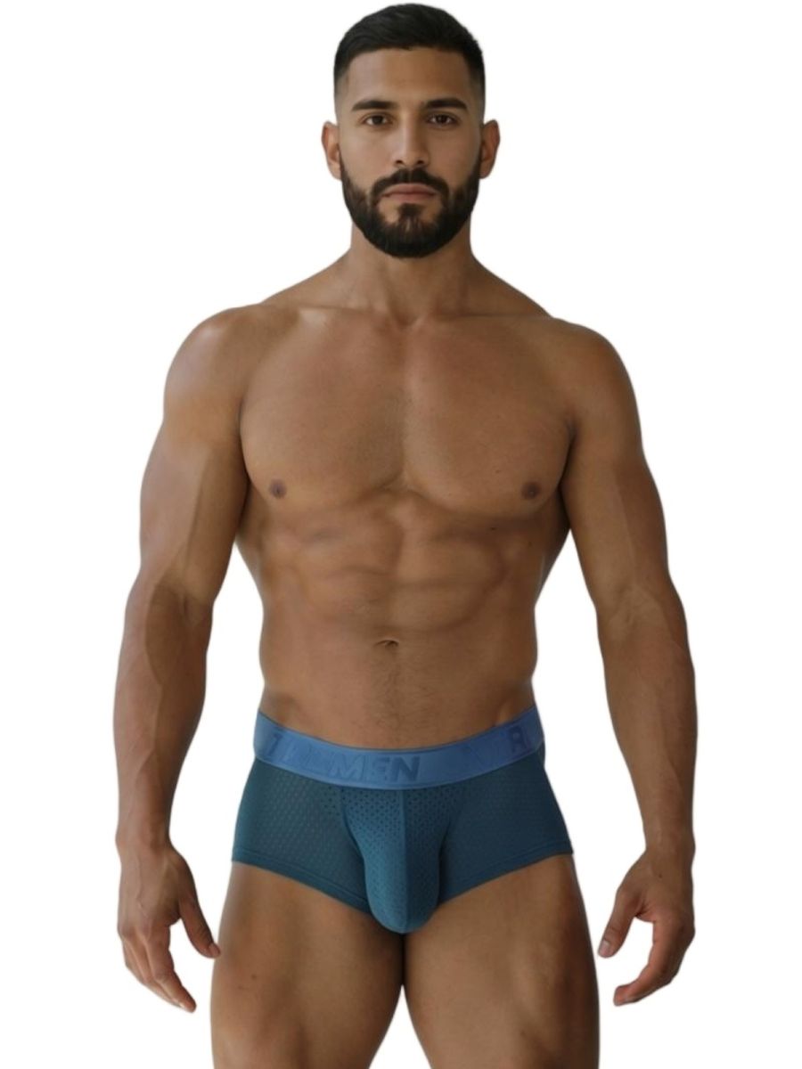 CityBoyz USA Xtremen microfiber mesh trunk in petrol color, showcasing a comfortable fit and breathable fabric design.