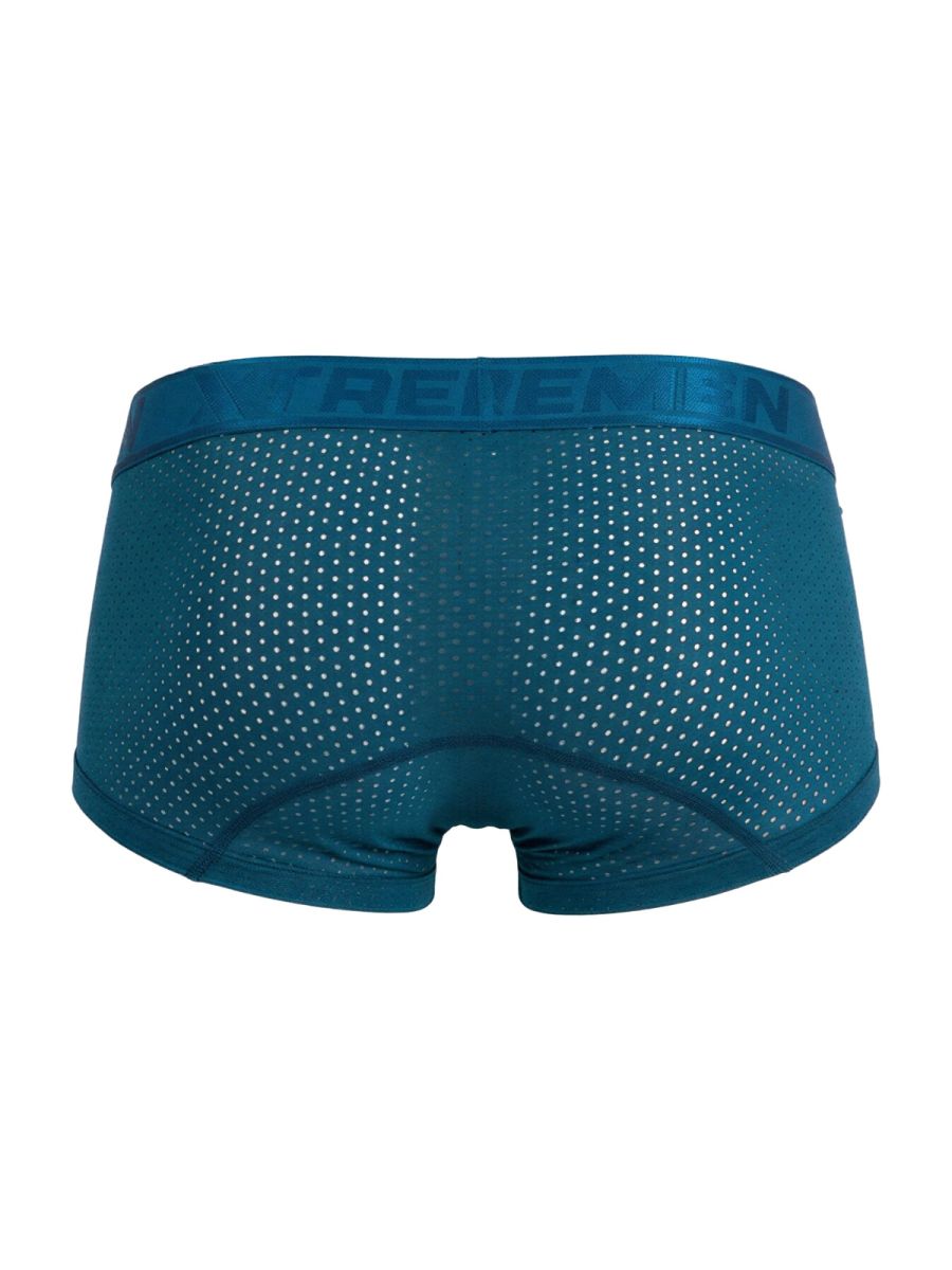 Blue microfiber mesh trunk by CITYBOYZ USA, featuring a snug fit and breathable design.