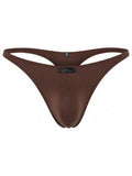Chocolate Xtremen microfiber thong by CITYBOYZ USA showing smooth fabric and minimal design for comfort and style.