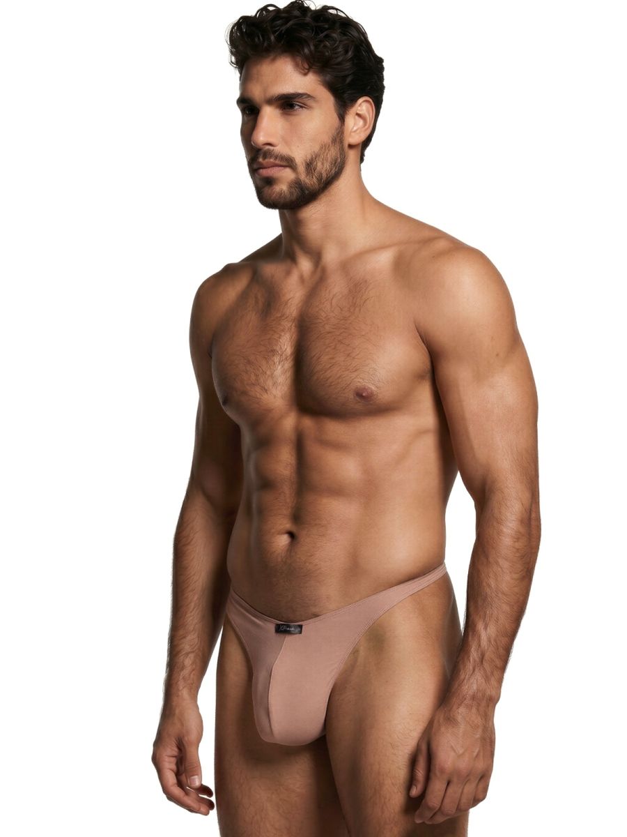Khaki Xtremen Microfiber Thong 91254 by CITYBOYZ★USA, featuring sleek microfiber material and minimal design.