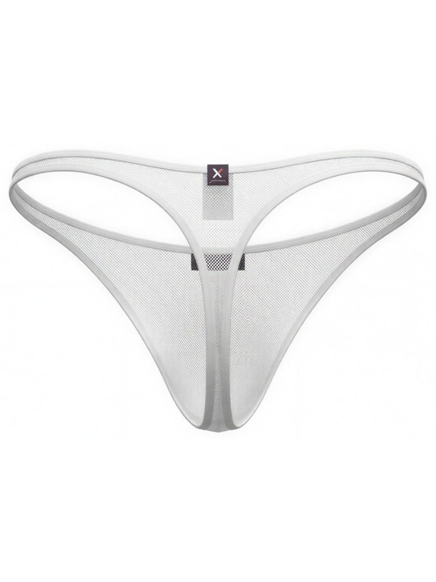White CITYBOYZ★USA Xtremen microfiber thong, showing smooth fabric and minimal design on a clean background.