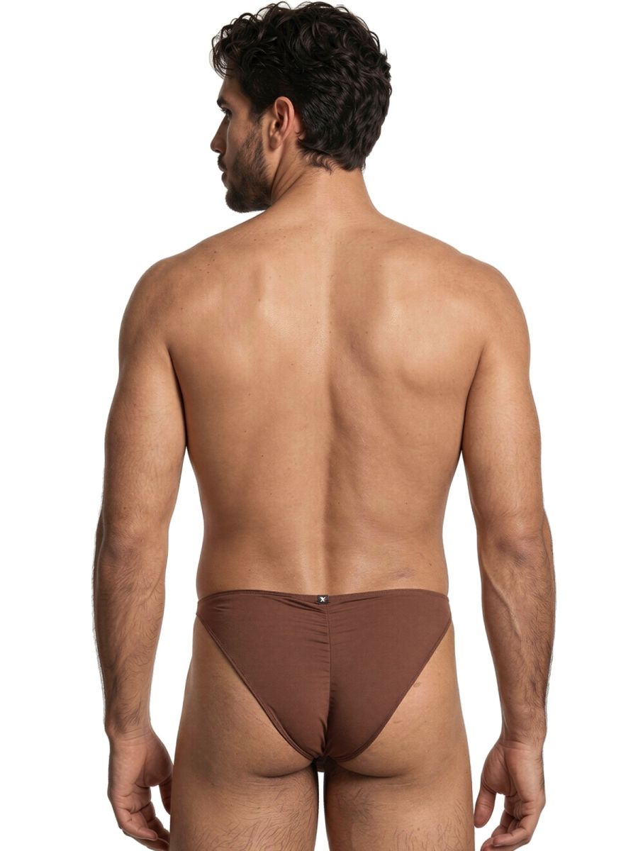 Chocolate Xtremen Microfiber Bikini Underwear by CITYBOYZ★USA, displaying smooth microfiber fabric and classic bikini cut.