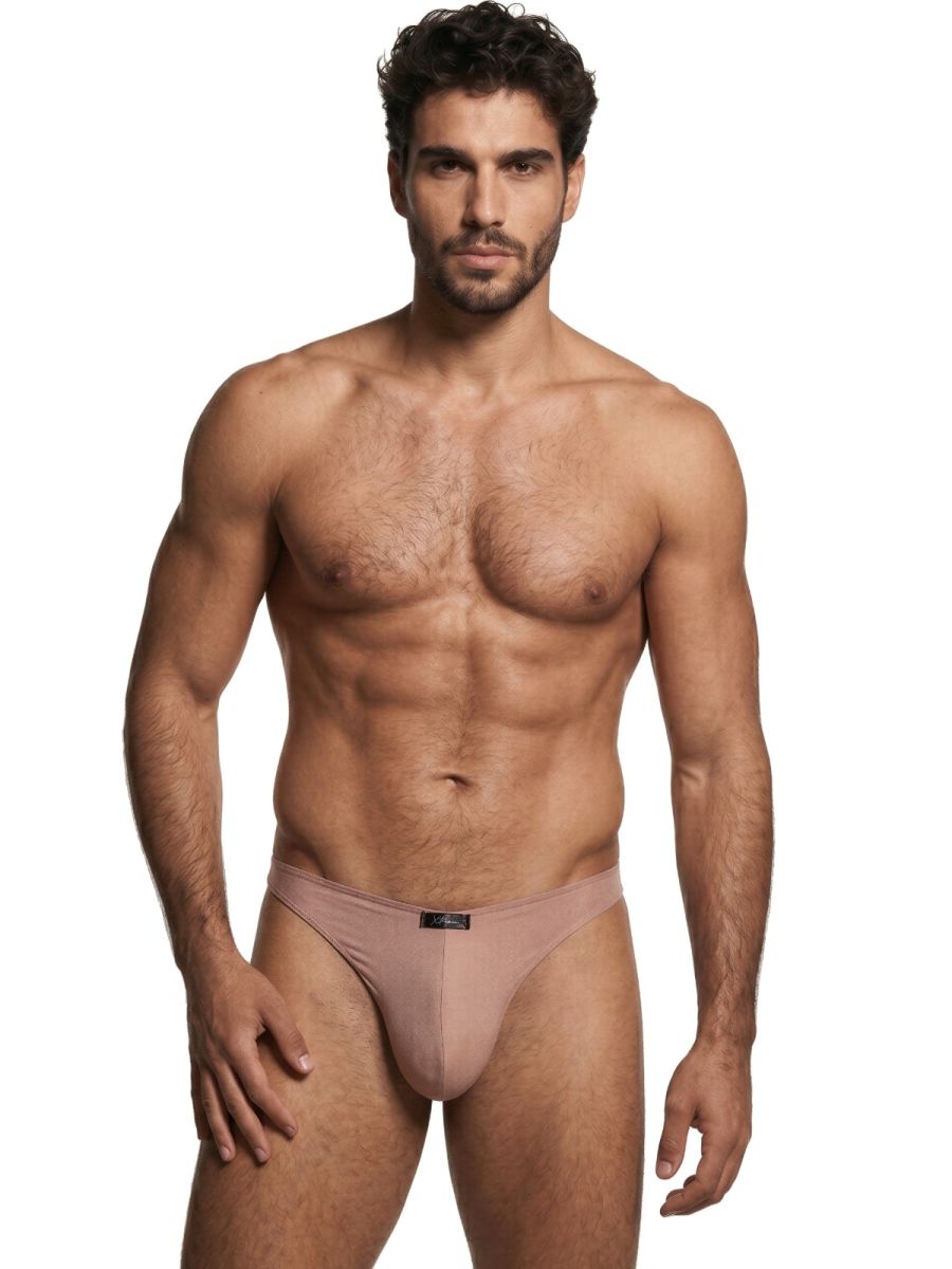 Khaki Xtremen Microfiber Bikini Underwear by CITYBOYZ USA, showcasing smooth microfiber fabric and snug fit design.
