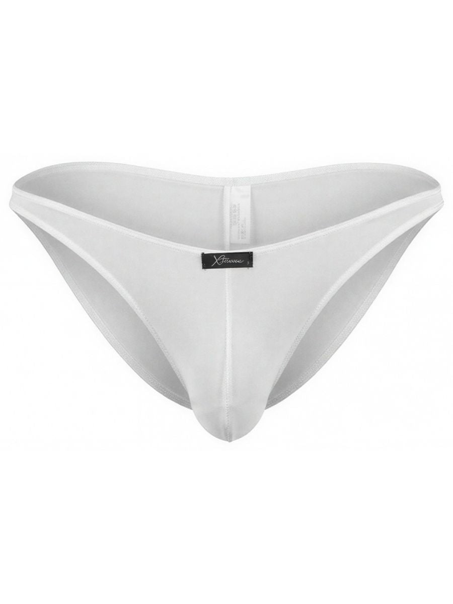 White Xtremen microfiber bikini underwear by CITYBOYZ USA, showing the smooth, fitted design and comfortable bikini cut.