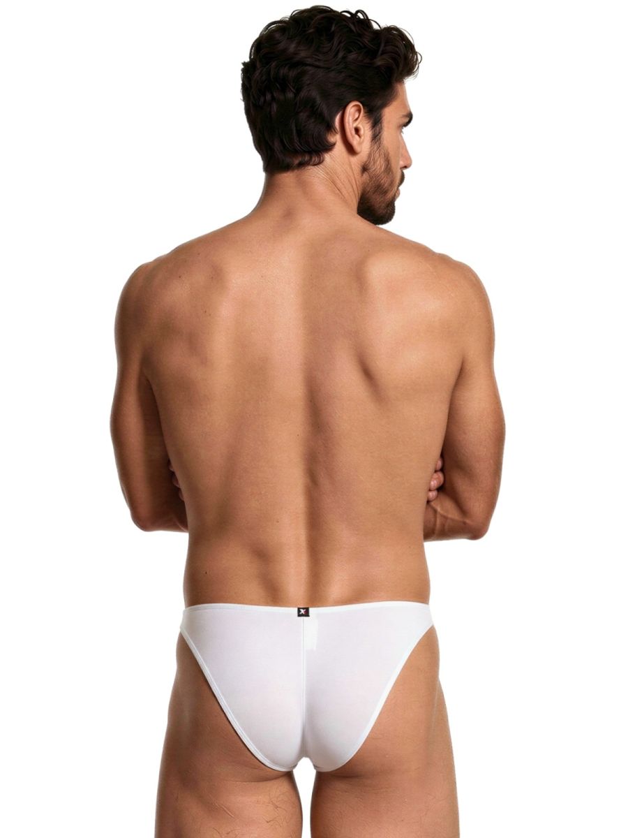 White Xtremen Microfiber Bikini Underwear by CITYBOYZ★USA, featuring a sleek, comfortable bikini style with smooth microfiber fabric.