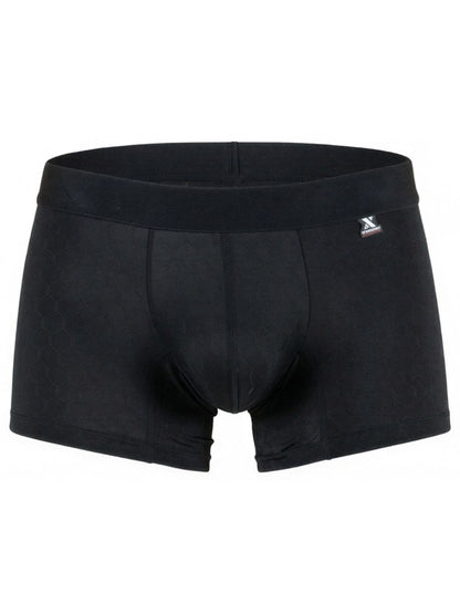 Black Xtremen microfiber boxer brief by CITYBOYZ★USA, shown flat with waistband and smooth fabric texture.