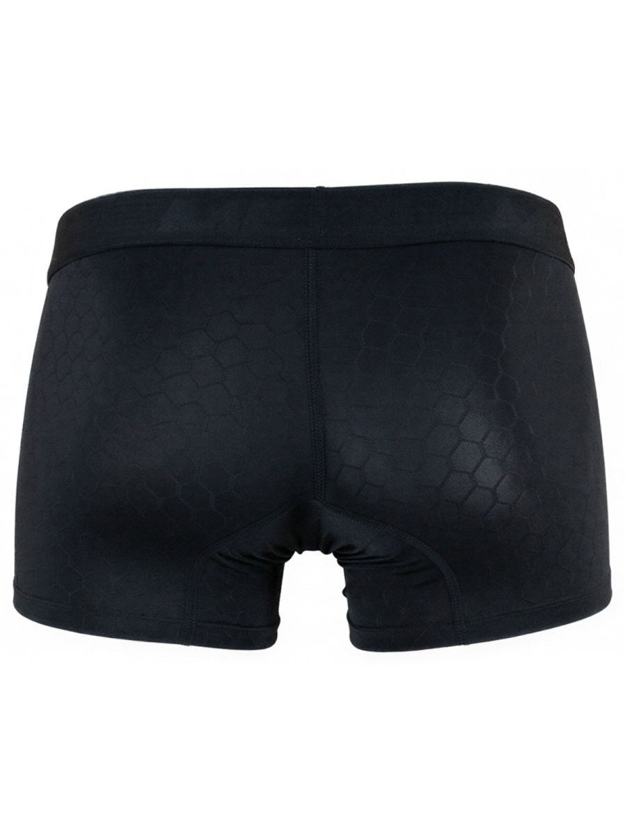 Black Xtremen microfiber boxer brief by CITYBOYZ USA, showcasing the snug fit and smooth fabric of the men's underwear.