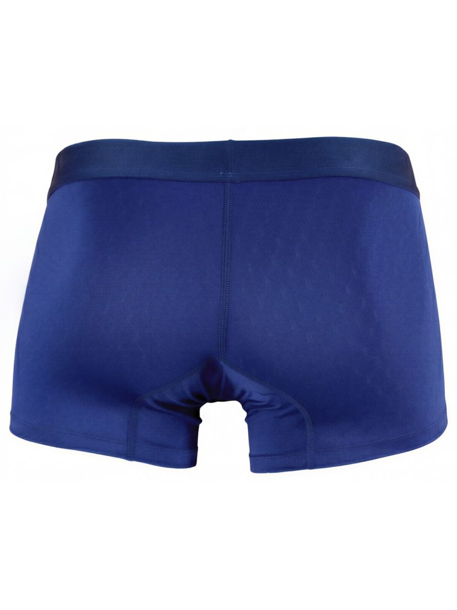 Dark blue Xtremen microfiber boxer brief by CITYBOYZ USA, showcasing a close-up of the comfortable, fitted waistband and soft fabric.