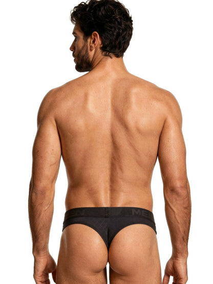 Black Xtremen microfiber thong from CITYBOYZ★USA with sleek, minimalist design and comfortable fit.