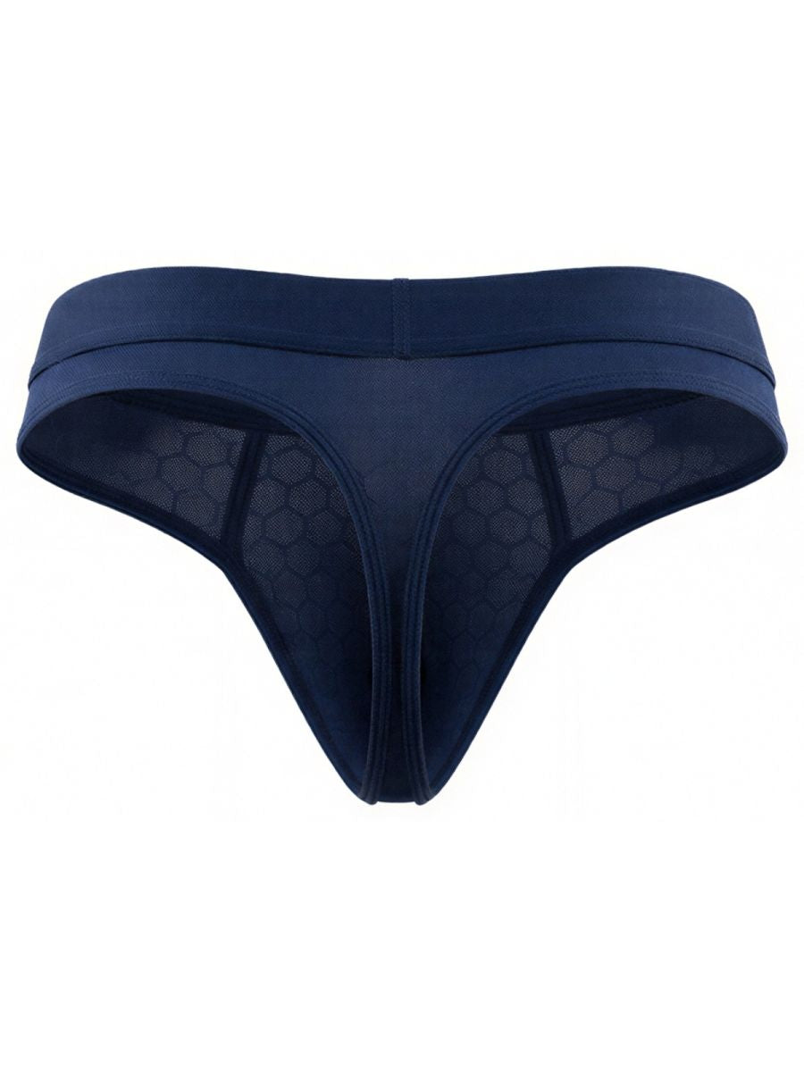 Dark blue Xtremen microfiber thong by CITYBOYZ USA, featuring sleek design and comfortable fit.