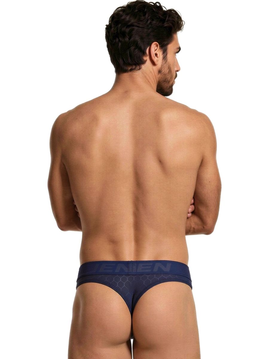 Dark blue Xtremen microfiber thong by CITYBOYZ USA, showcasing sleek fit and comfortable design.