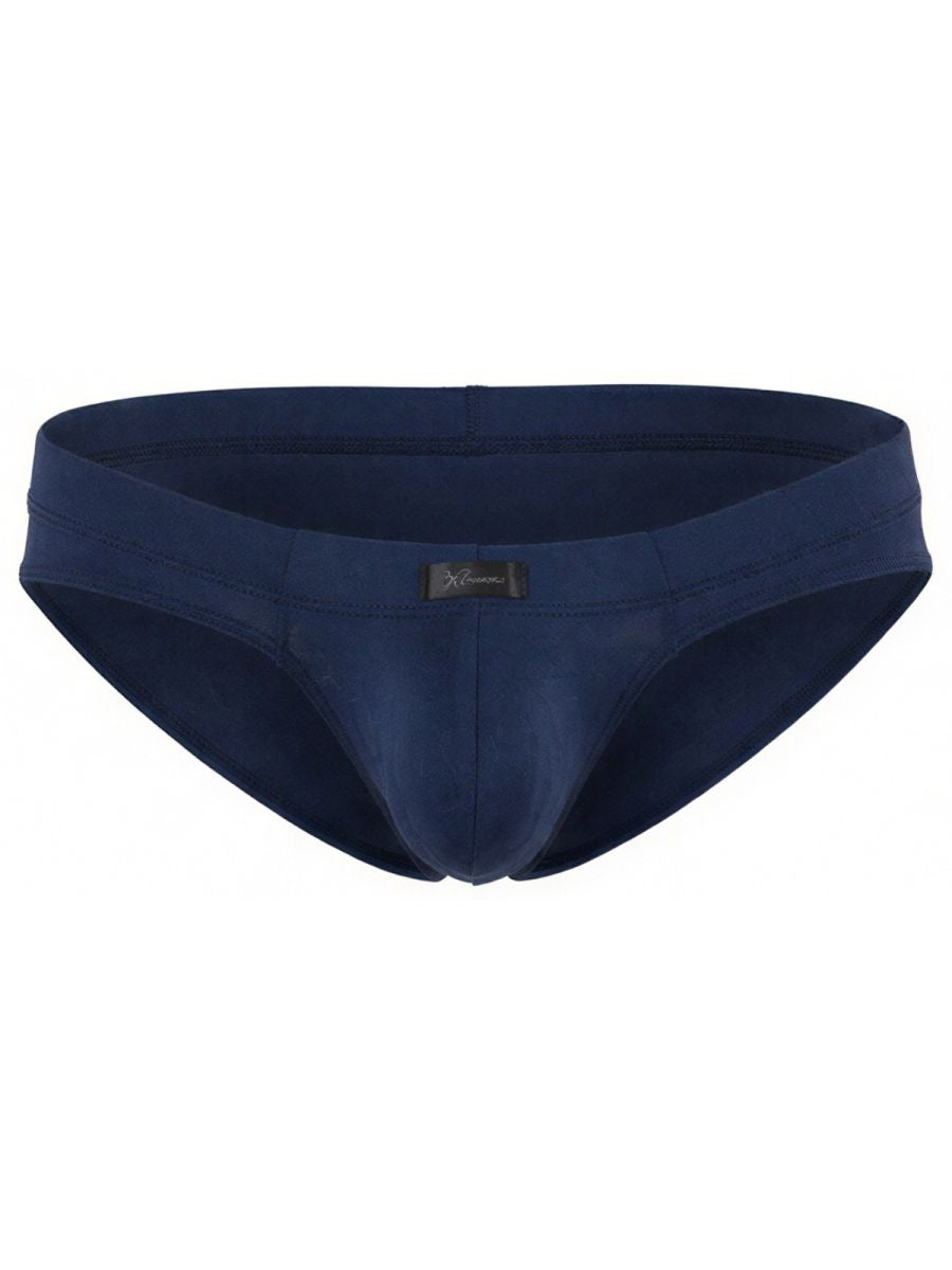 Dark blue Xtremen microfiber brief by CITYBOYZ USA, featuring smooth fabric and classic fit, displayed on a plain background.