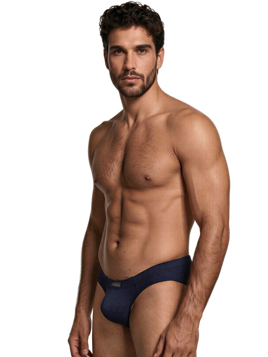 Dark blue Xtremen microfiber brief by CITYBOYZ USA, showcasing comfortable fit and sleek design for men.