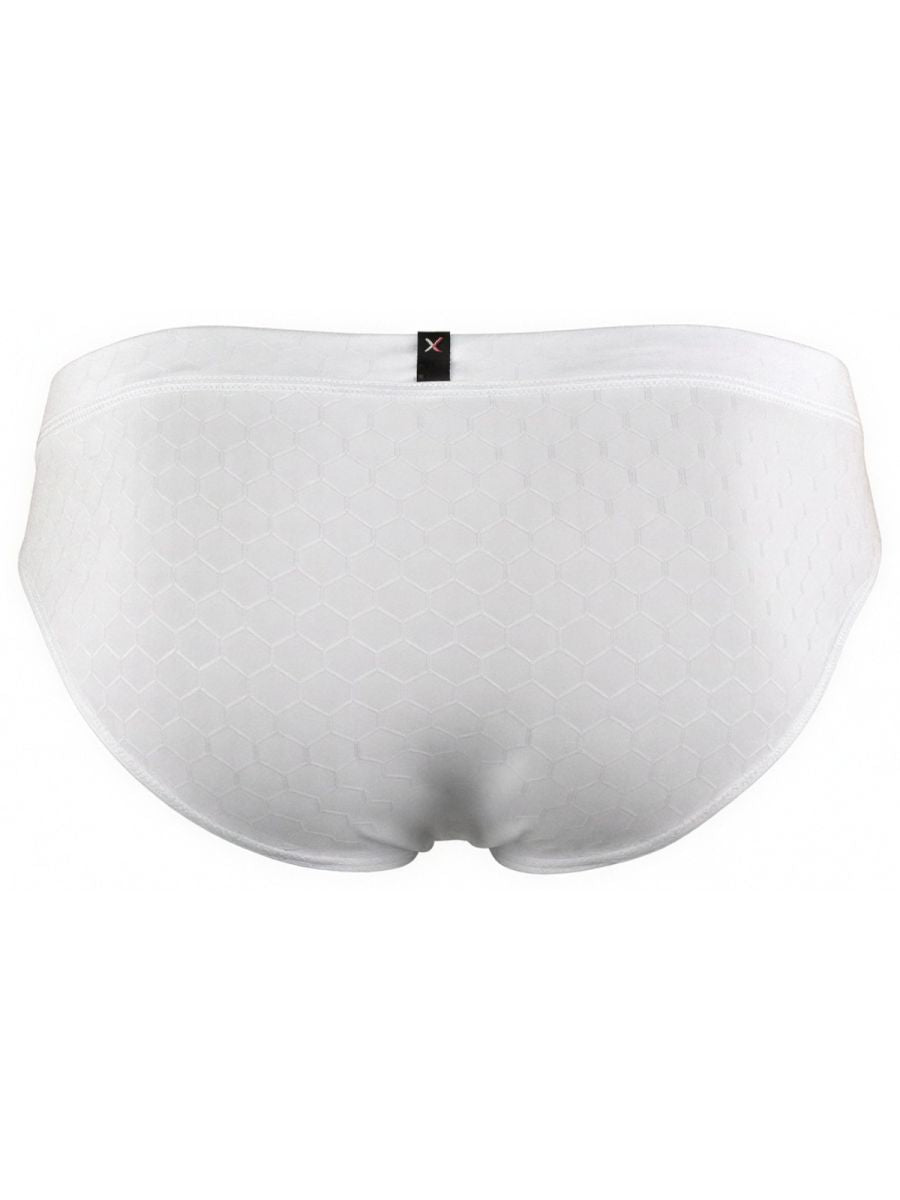 White Xtremen microfiber brief by CITYBOYZ USA, showcasing a comfortable and sleek men's brief design with smooth fabric.