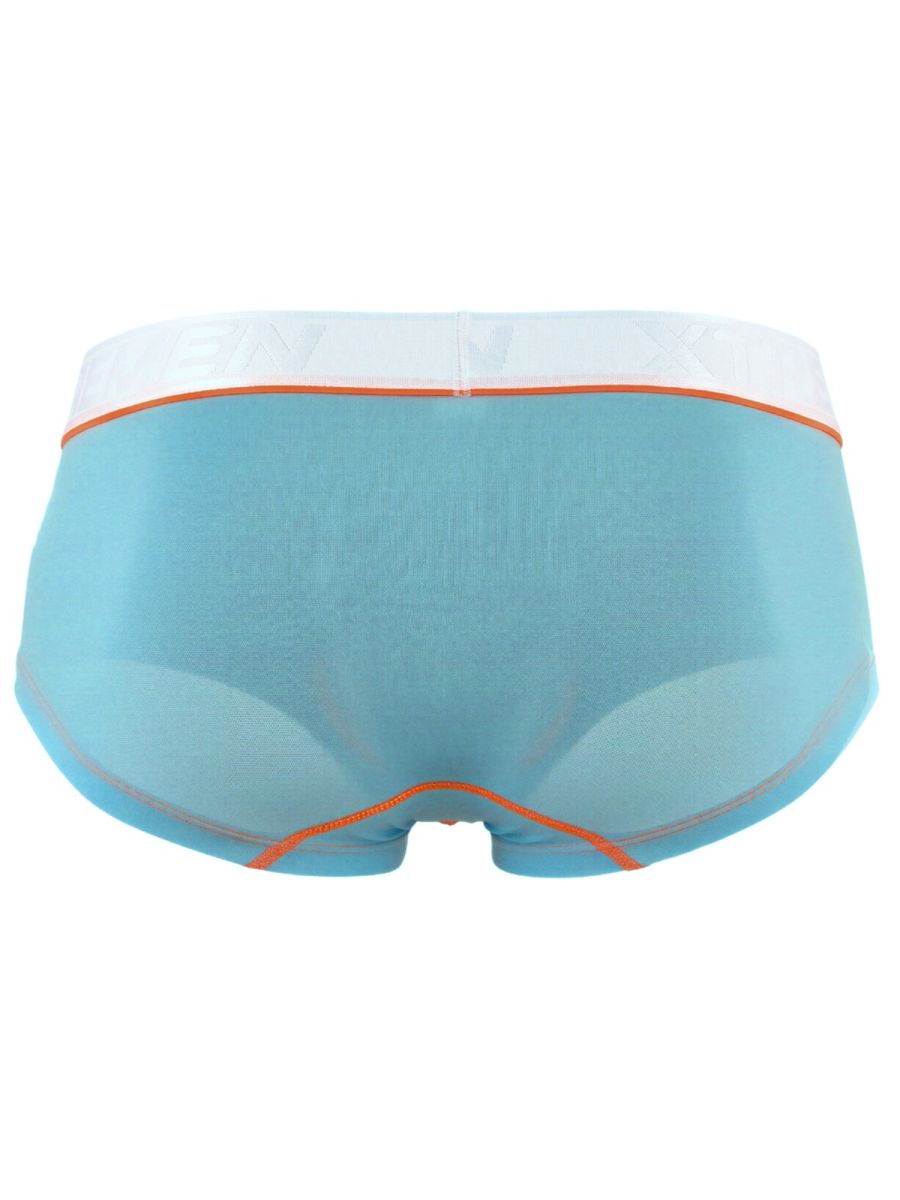Light blue Xtremen microfiber trunk by CITYBOYZ★USA, showing the comfortable, fitted men's underwear style with smooth fabric.