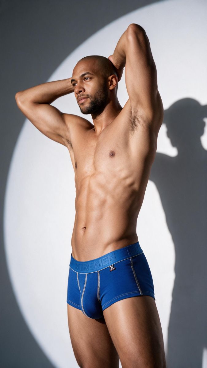 Royal blue Xtremen microfiber trunk by CITYBOYZ★USA, showing the fitted, comfortable waistband and smooth fabric design.