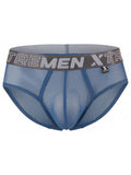 Blue Xtremen microfiber mesh brief by CITYBOYZ★USA, showing the sleek, breathable fabric and snug fit of the men's underwear.