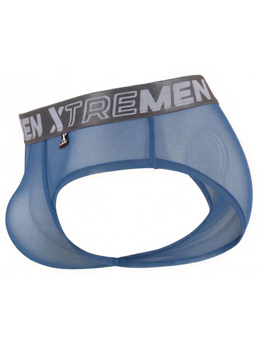Blue Xtremen microfiber mesh brief by CITYBOYZ USA, showing the comfortable brief style with breathable fabric and elastic waistband.