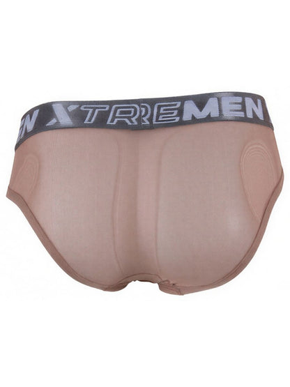 Brown Xtremen Microfiber Mesh Brief 91262 by CITYBOYZ★USA with breathable mesh fabric and comfortable fit.