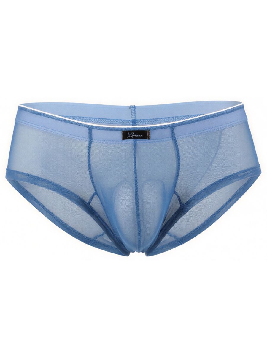 Blue Xtremen microfiber mesh brief by CITYBOYZ USA, showing smooth fabric and comfortable fit with elastic waistband.