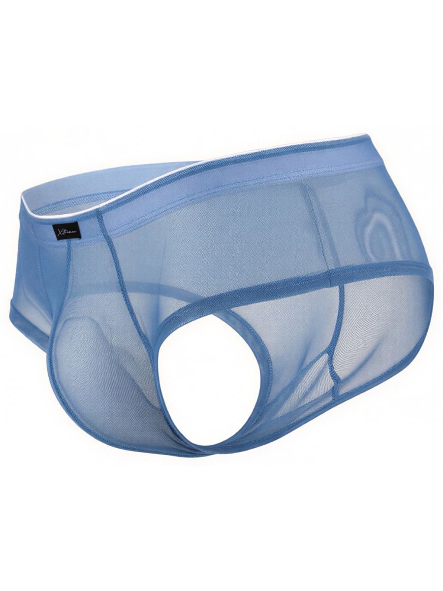 Blue Xtremen microfiber mesh briefs by CITYBOYZ★USA, featuring a comfortable fit and breathable fabric.