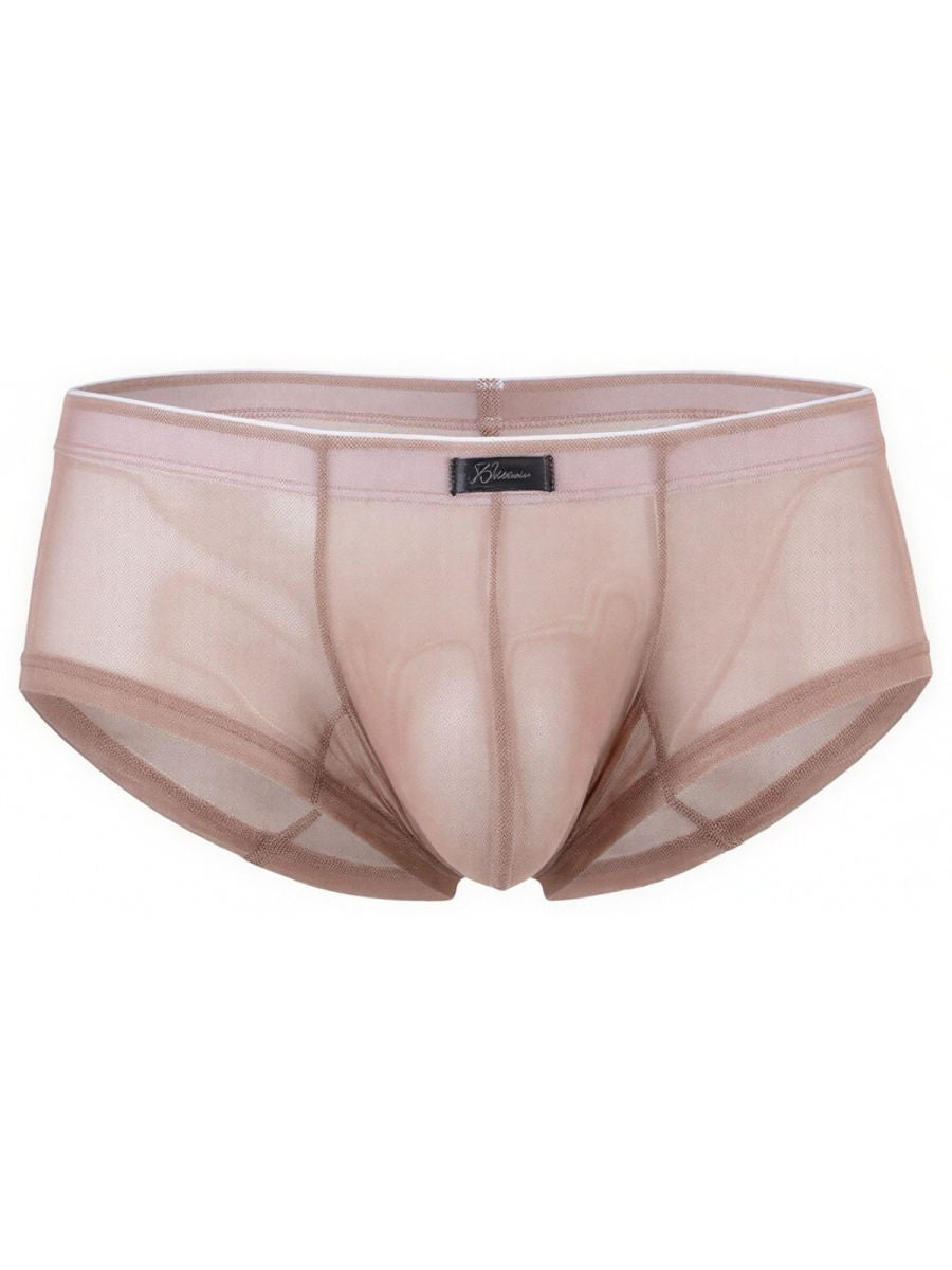 Brown Xtremen microfiber mesh brief by CITYBOYZ USA with breathable fabric and a snug fit, shown on a model.