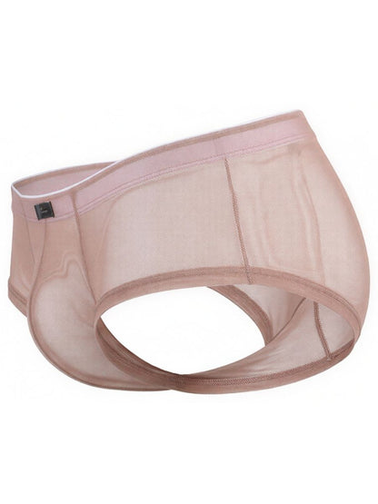 Brown Xtremen microfiber mesh brief by CITYBOYZ★USA, showing the snug fit and breathable fabric with elastic waistband.