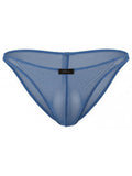 Blue Xtremen Microfiber Mesh Bikini Underwear by CITYBOYZ USA, showing front view with breathable mesh fabric and snug fit.