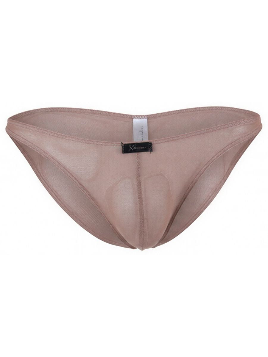 Brown Xtremen microfiber mesh bikini underwear by CITYBOYZ★USA, featuring a sleek, breathable design with a comfortable fit.