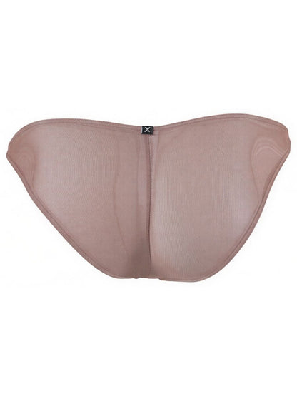 Brown Xtremen Microfiber Mesh Bikini Underwear by CITYBOYZ★USA with breathable mesh fabric and comfortable fit.
