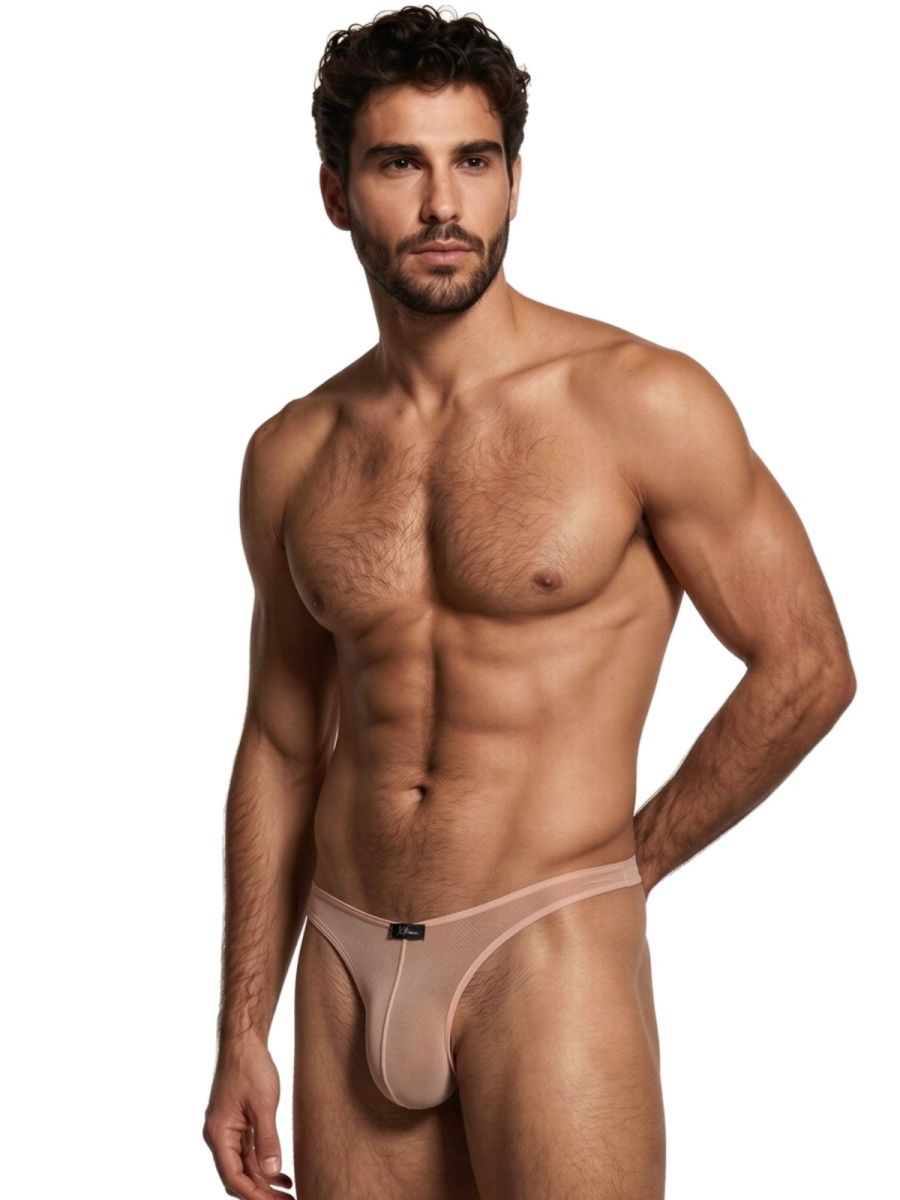 Brown Xtremen microfiber mesh bikini underwear by CITYBOYZ★USA, showing the comfortable, breathable design with a sleek fit.