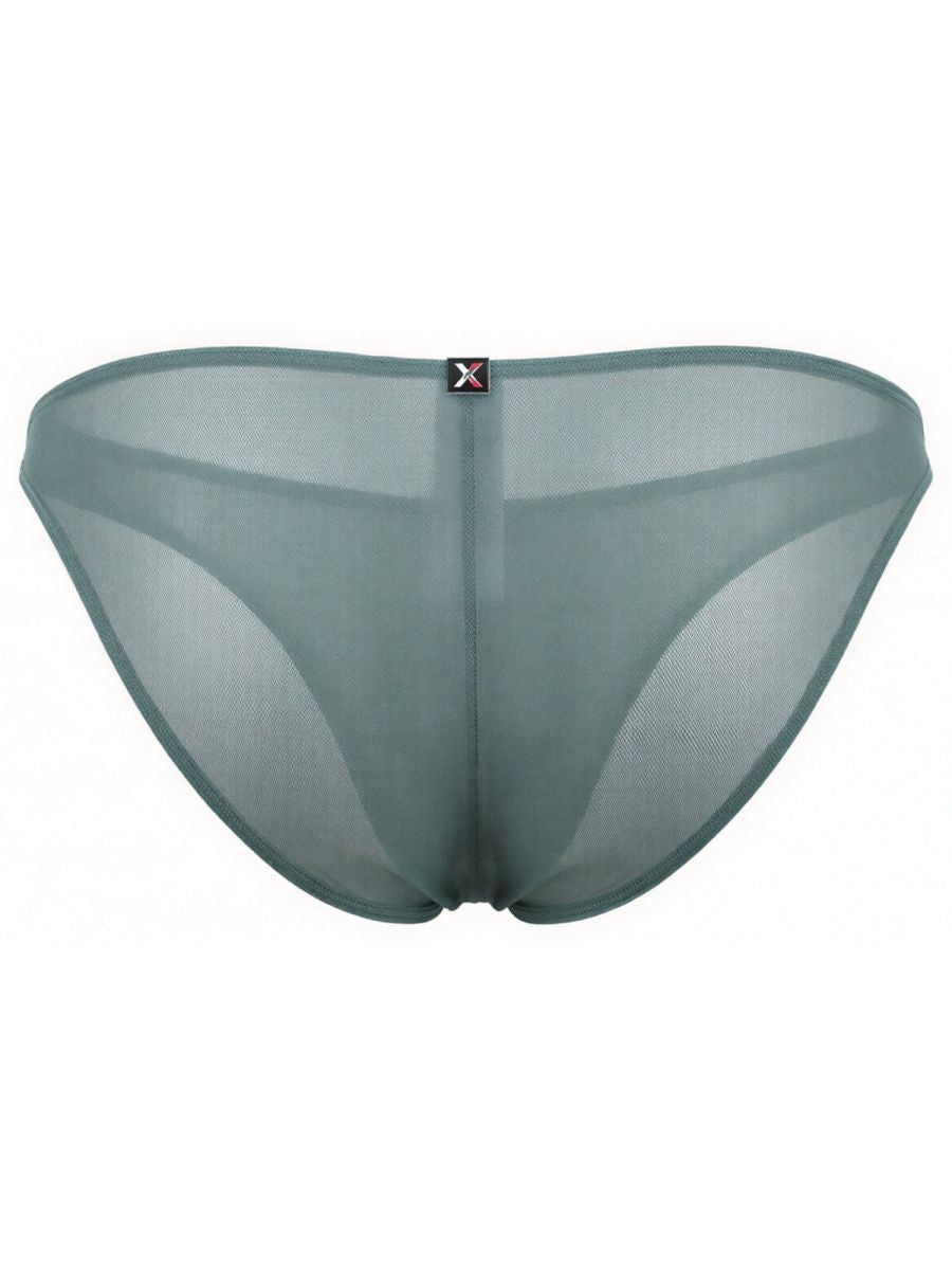 Green Xtremen microfiber mesh bikini underwear by CITYBOYZ★USA with a sleek, breathable design and comfortable fit.