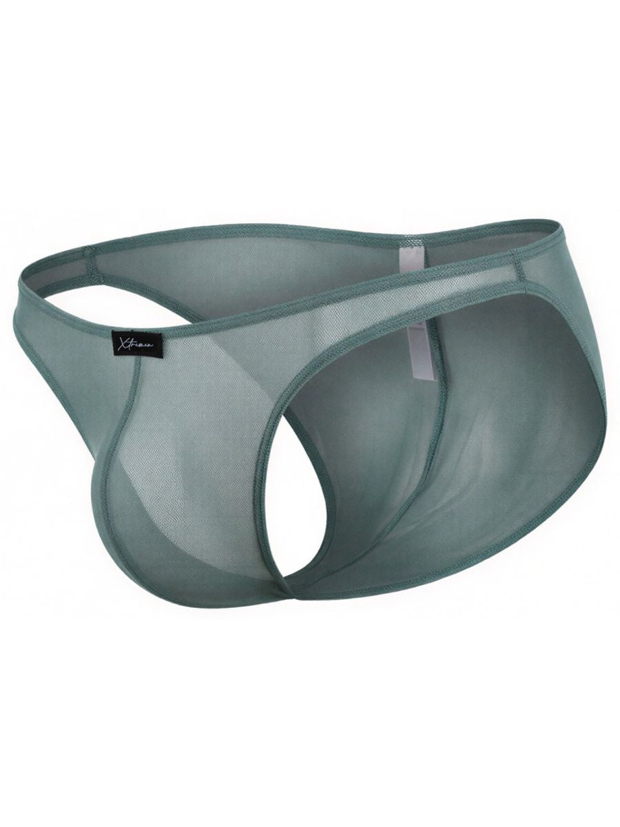 Green Xtremen microfiber mesh bikini underwear by CITYBOYZ★USA featuring a sleek, breathable design with a comfortable fit.