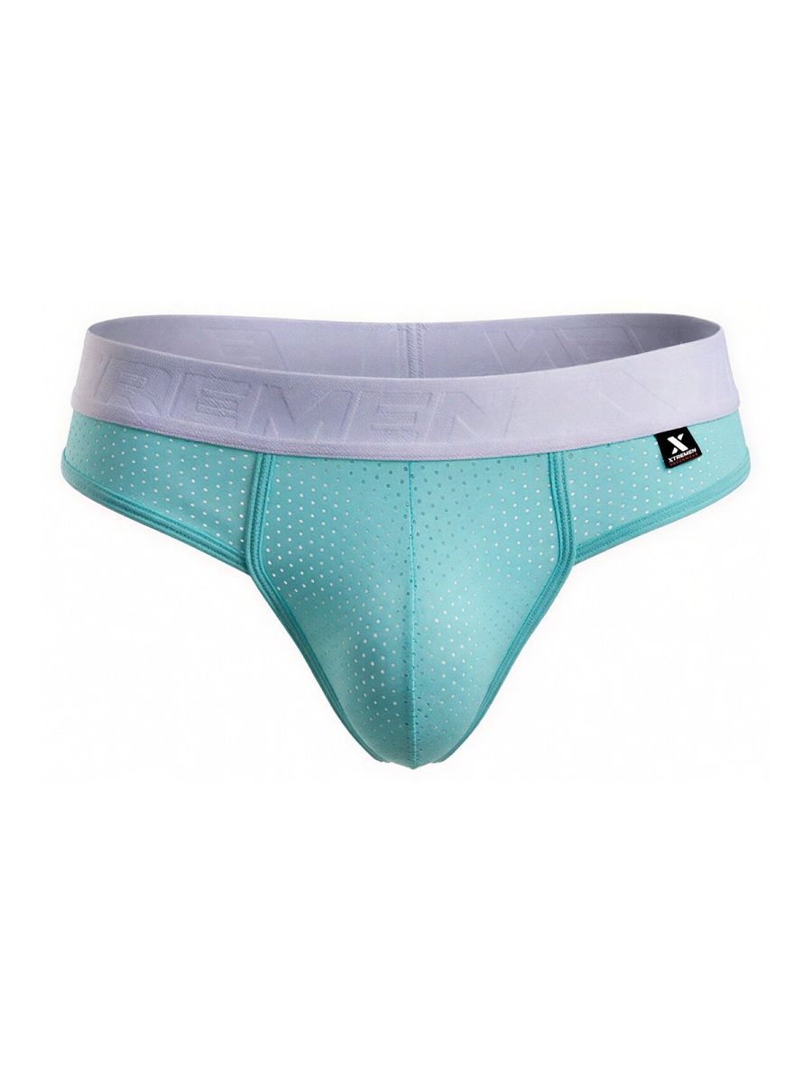 CITYBOYZ★USA Xtremen microfiber mesh thong in seawater color, showcasing lightweight, breathable fabric and slim fit design.
