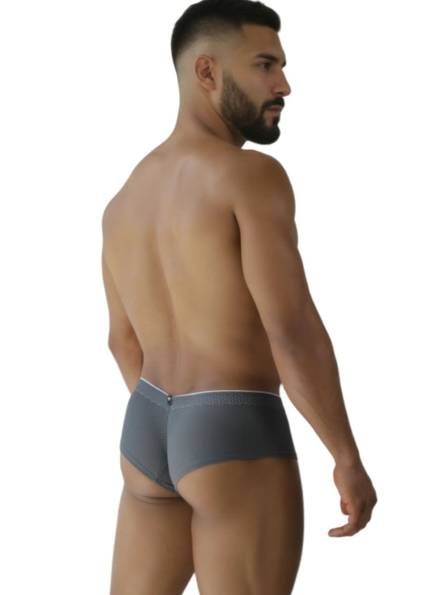 Gray Xtremen microfiber mesh brief by CITYBOYZ★USA, featuring breathable fabric and snug fit for comfortable everyday wear.