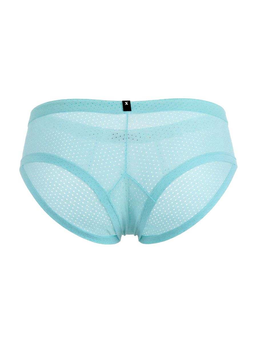 Seawater blue Xtremen microfiber mesh brief by CITYBOYZ USA showing a comfortable men's underwear with breathable mesh fabric.