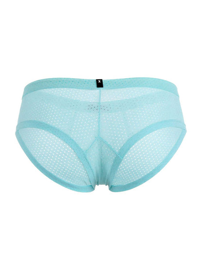 Seawater blue Xtremen microfiber mesh brief by CITYBOYZ USA showing a comfortable men's underwear with breathable mesh fabric.