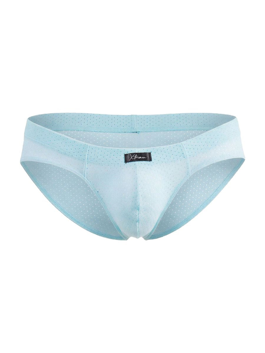 Seawater blue Xtremen microfiber mesh brief by CITYBOYZ USA featuring a snug fit and breathable mesh fabric.