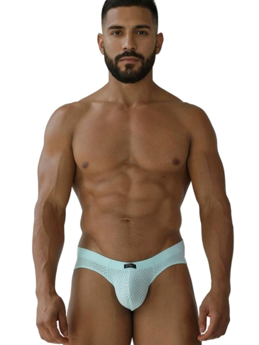 CityBoyz USA Xtremen microfiber mesh brief in seawater color, showcasing lightweight, breathable fabric and snug fit.
