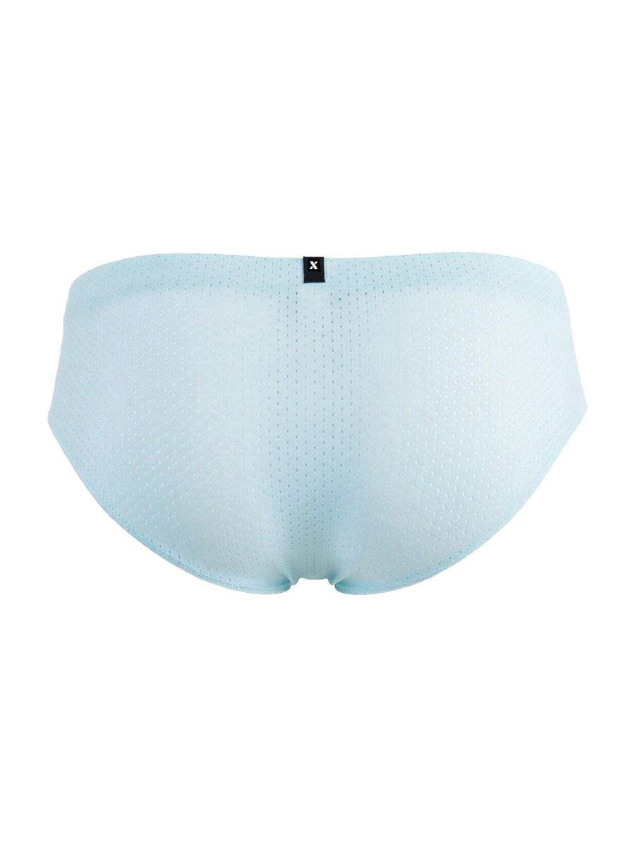 CityBOYZ USA Xtremen microfiber mesh brief in seawater color, featuring breathable mesh fabric and snug fit design.