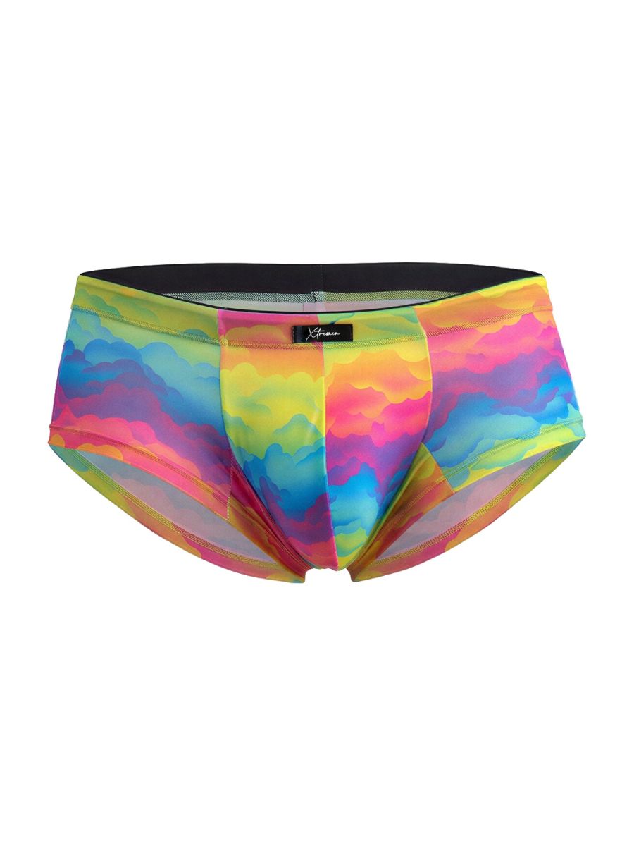 CityBoyz USA Xtremen Rainbow Printed Microfiber Brief 91283 with vibrant rainbow design and comfortable fit.